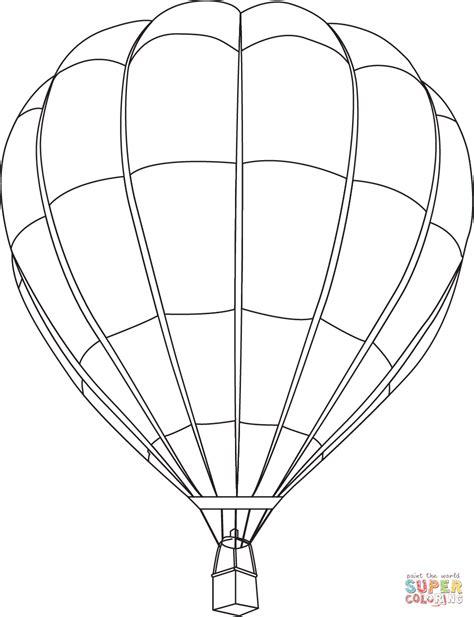 hot air balloon drawing template